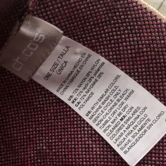 Chico's Berry Pink Leopard Print Beanie Hat Removable Faux Fur Pom Pom - Picture 7 of 10